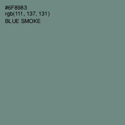 #6F8983 - Blue Smoke Color Image